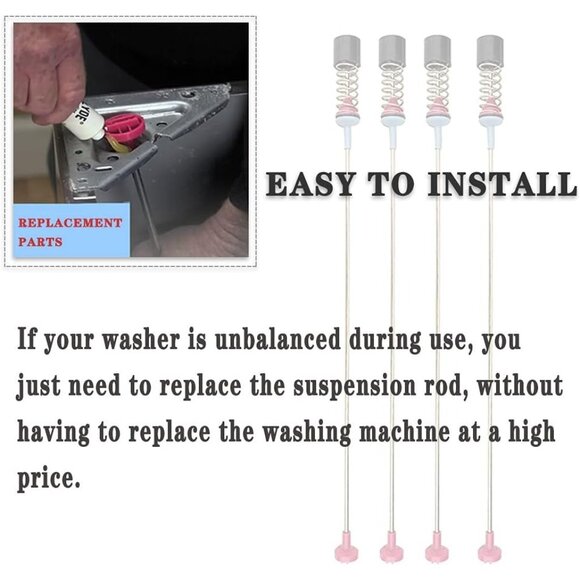 Upgraded DC97-05280S Suspension Rods | 4Pcs | 27.5in Damper Assembly - Picture 4 of 6